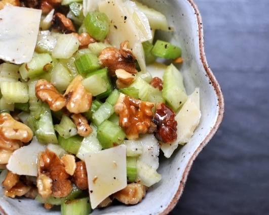 Celery Salad With Walnuts And Parmesan