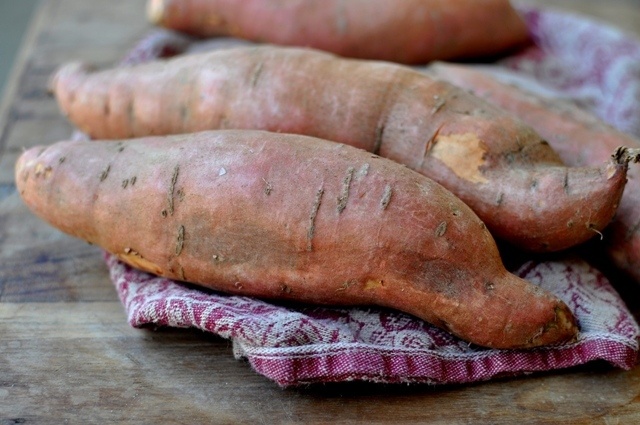 Roasted Sweet Potatoes with Tahini Yogurt