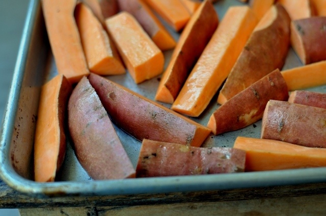 Roasted Sweet Potatoes with Tahini Yogurt